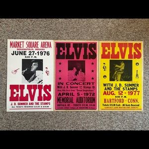 Elvis Presley concert poster 12x18